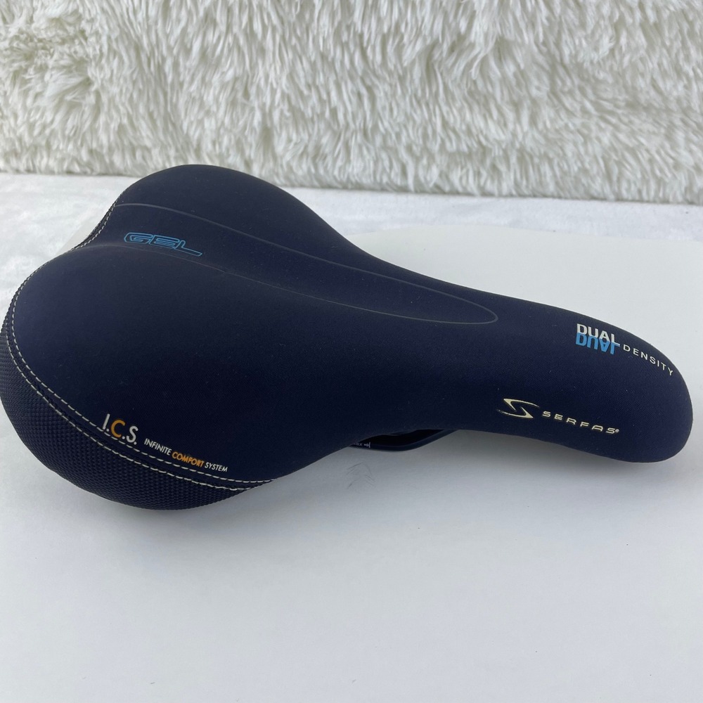 Serfas Dual Density Gel Bicycle Saddle I.C.S. Infinite Comfort System Black